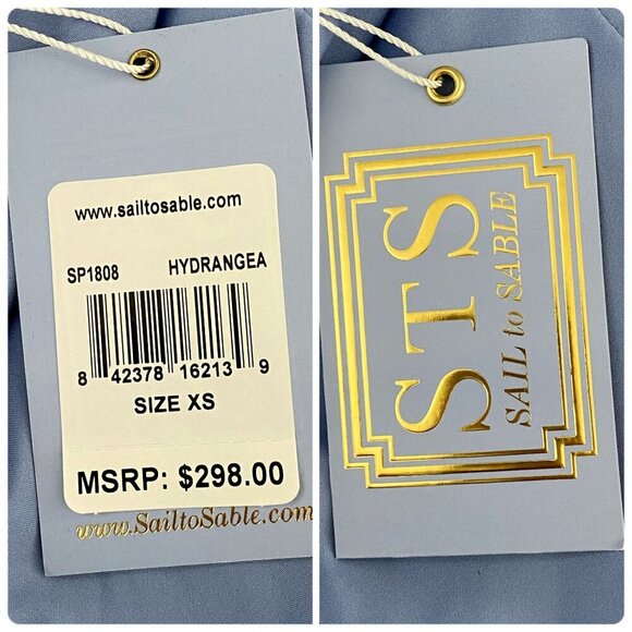 Sail to Sable NWT $298 Custom Design Tweed Blazer in Hydrangea SP1808 Women's XS - Picture 10 of 11